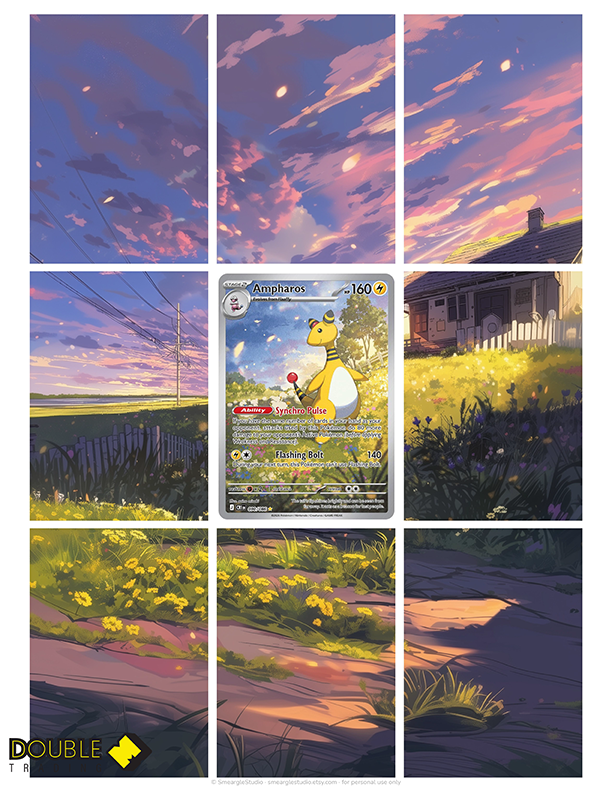 Ampharos 090 Extended Art for 9 Page Binder